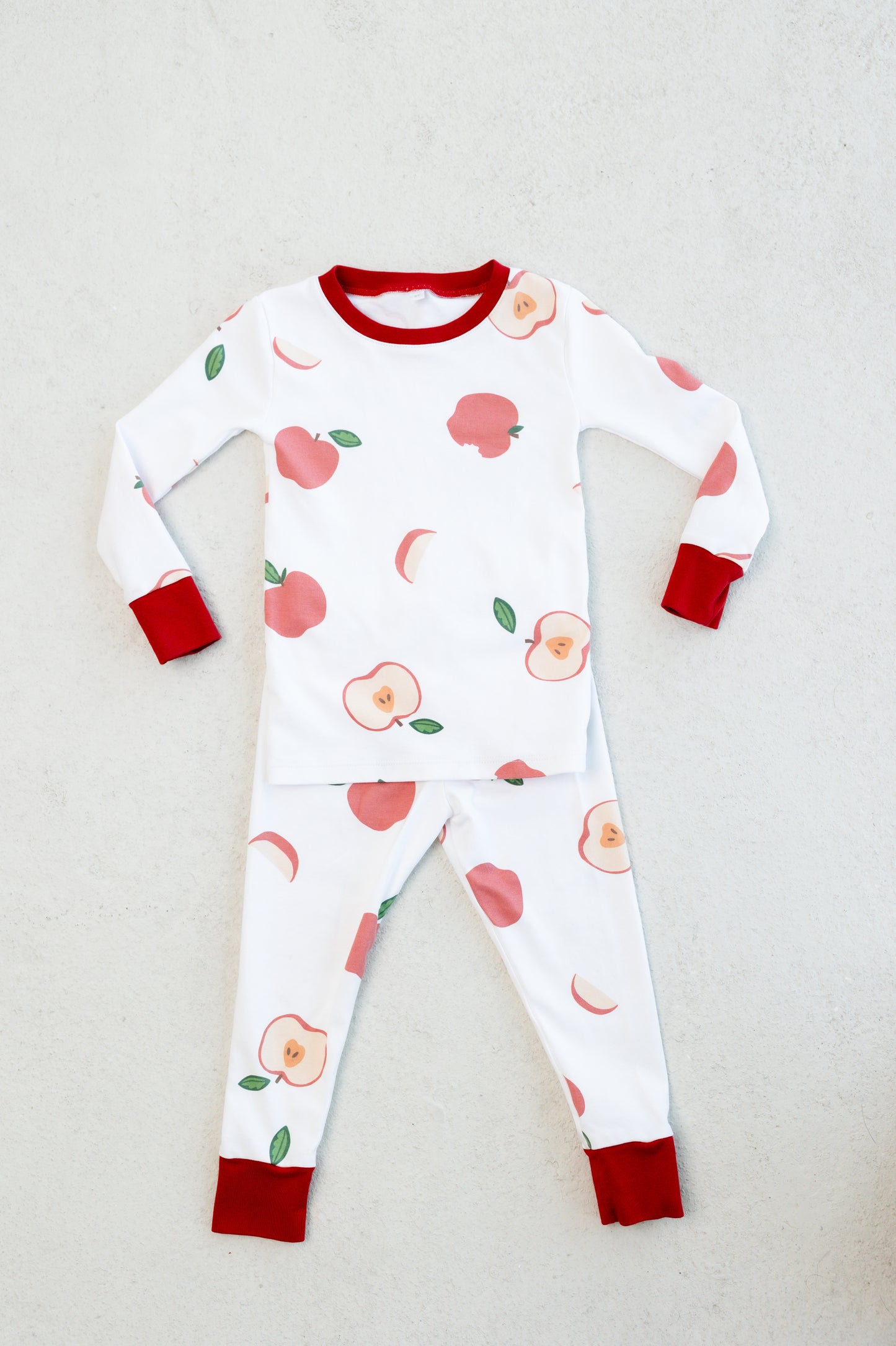 apple of my eye long sleeve pajama set