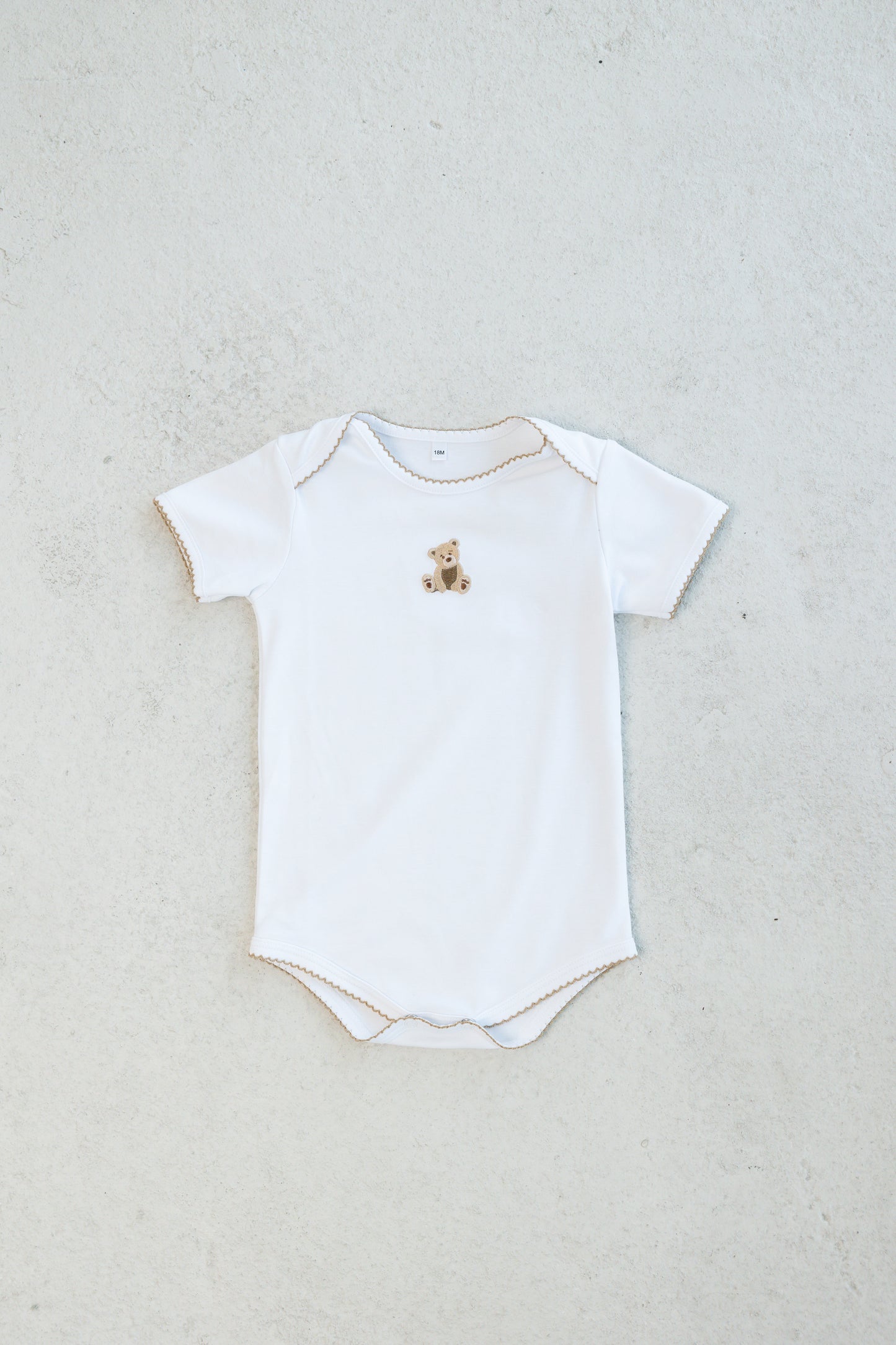 teddy bear short sleeve bodysuit