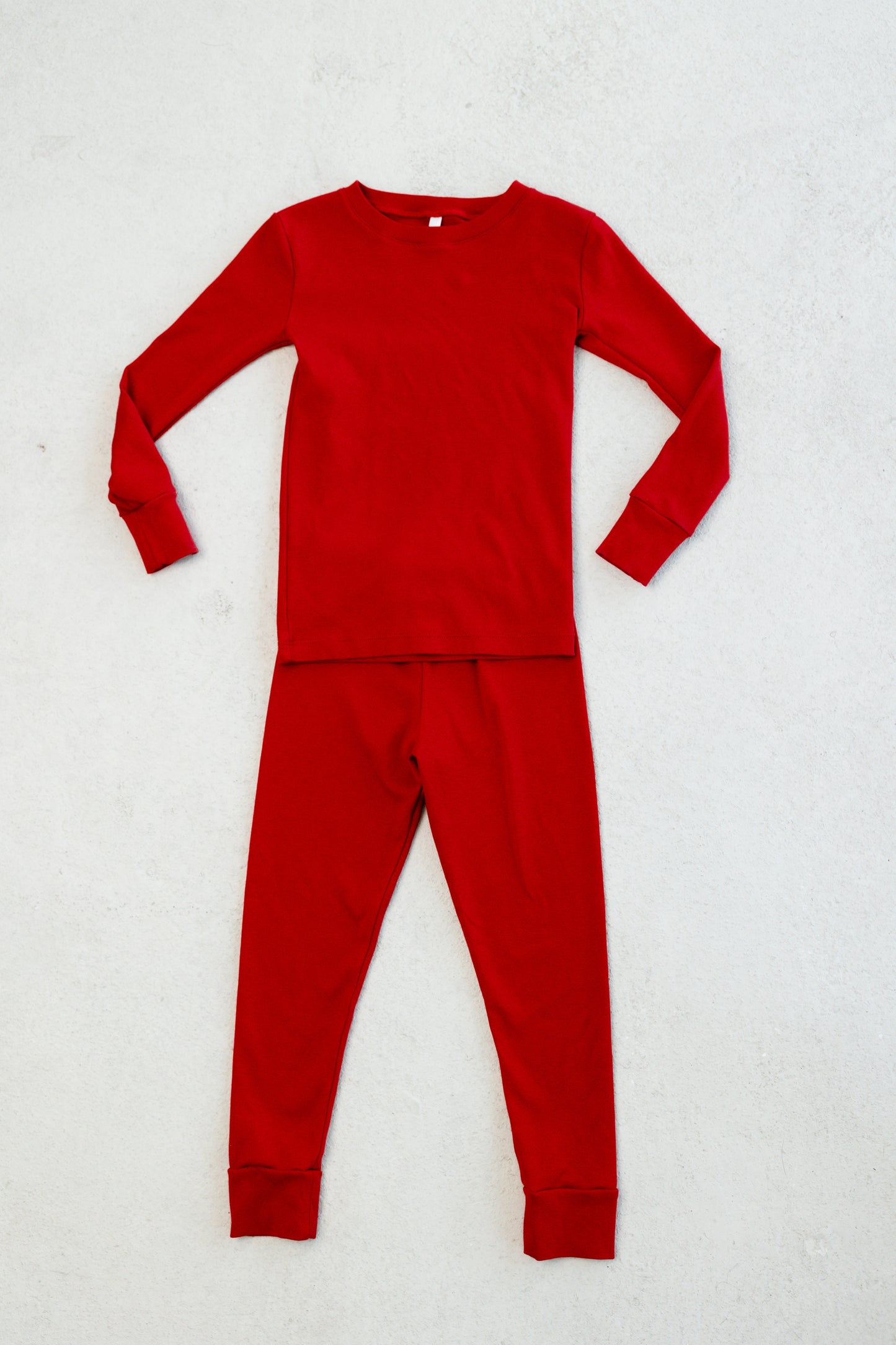 red long sleeve pajama set