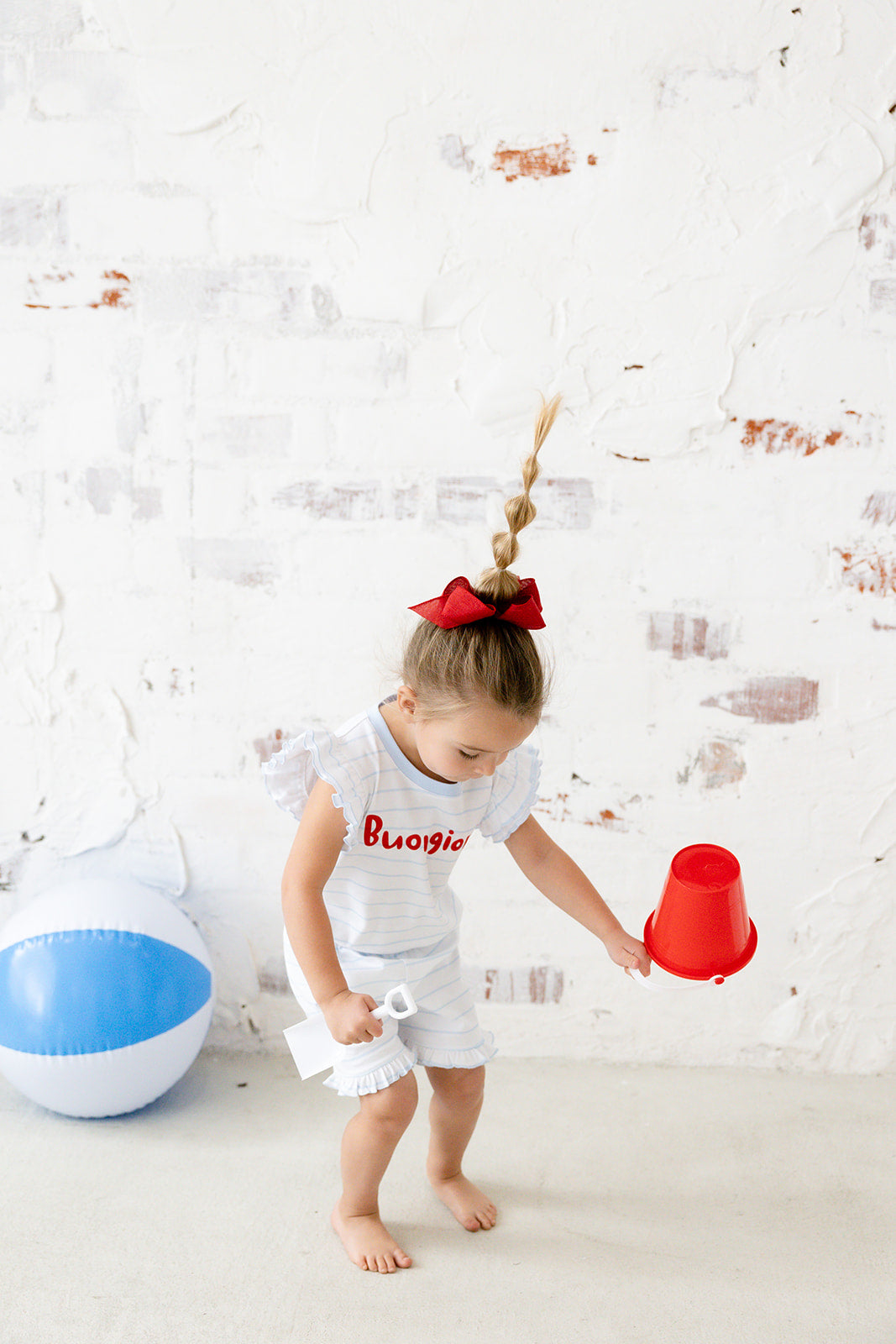 buongiorno ruffle short set