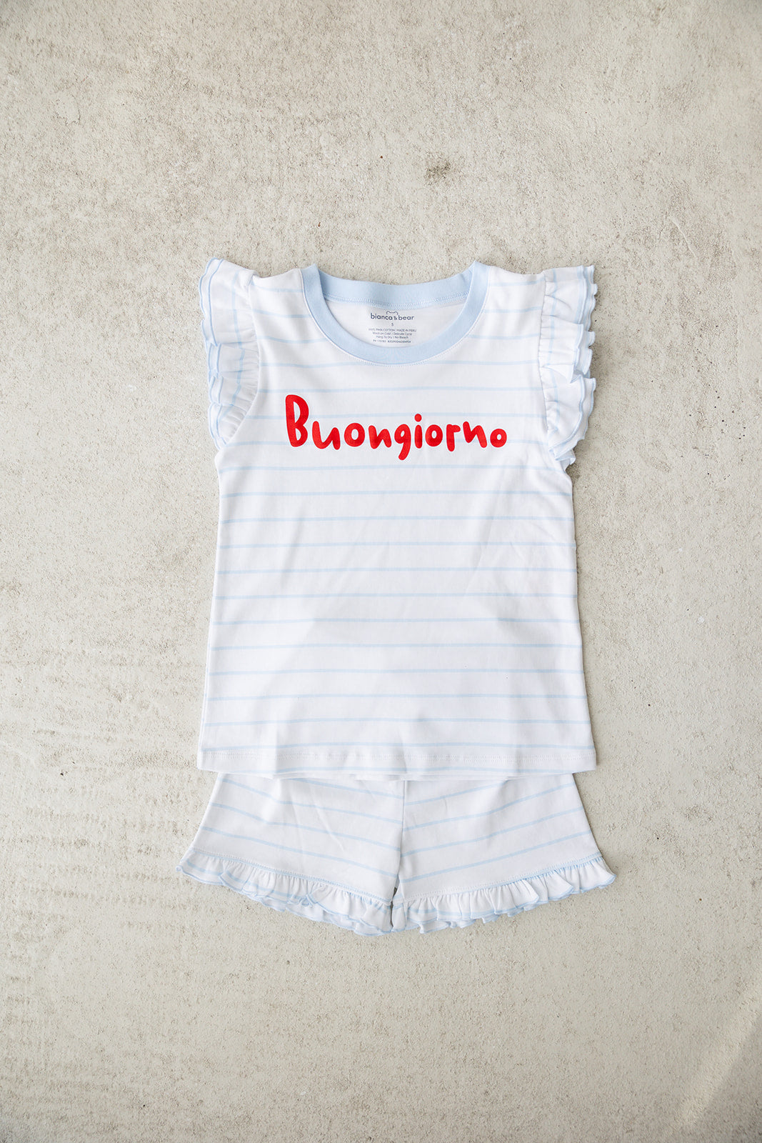 buongiorno ruffle short set