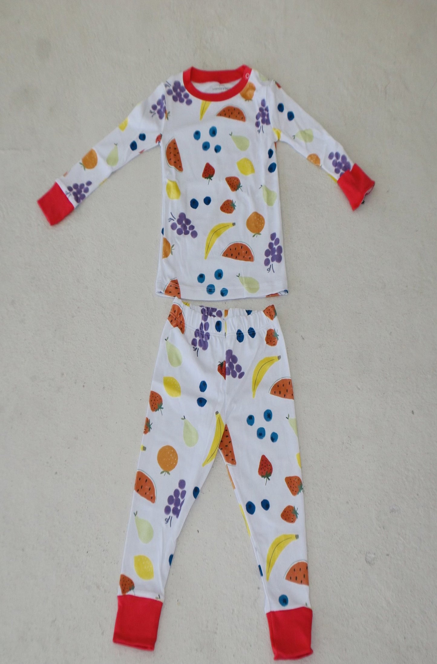 vitamin c coral long sleeve pajama set