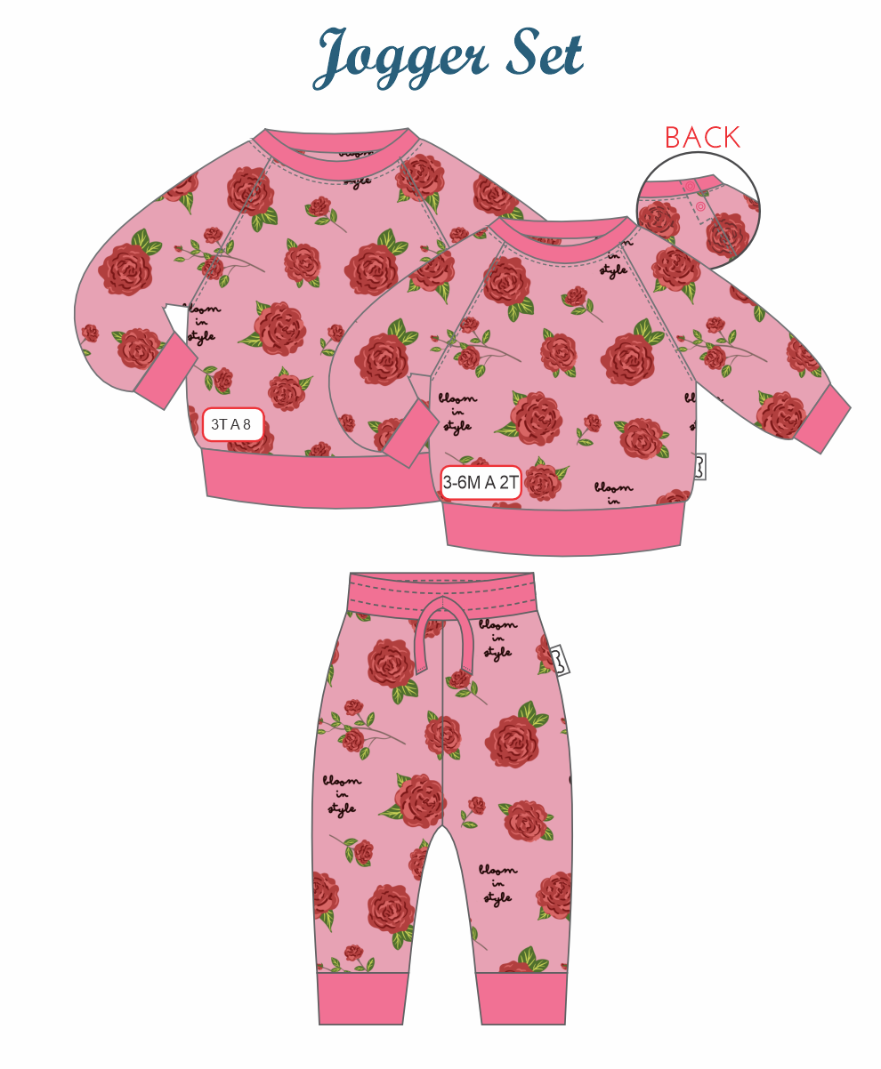 rose jogger set