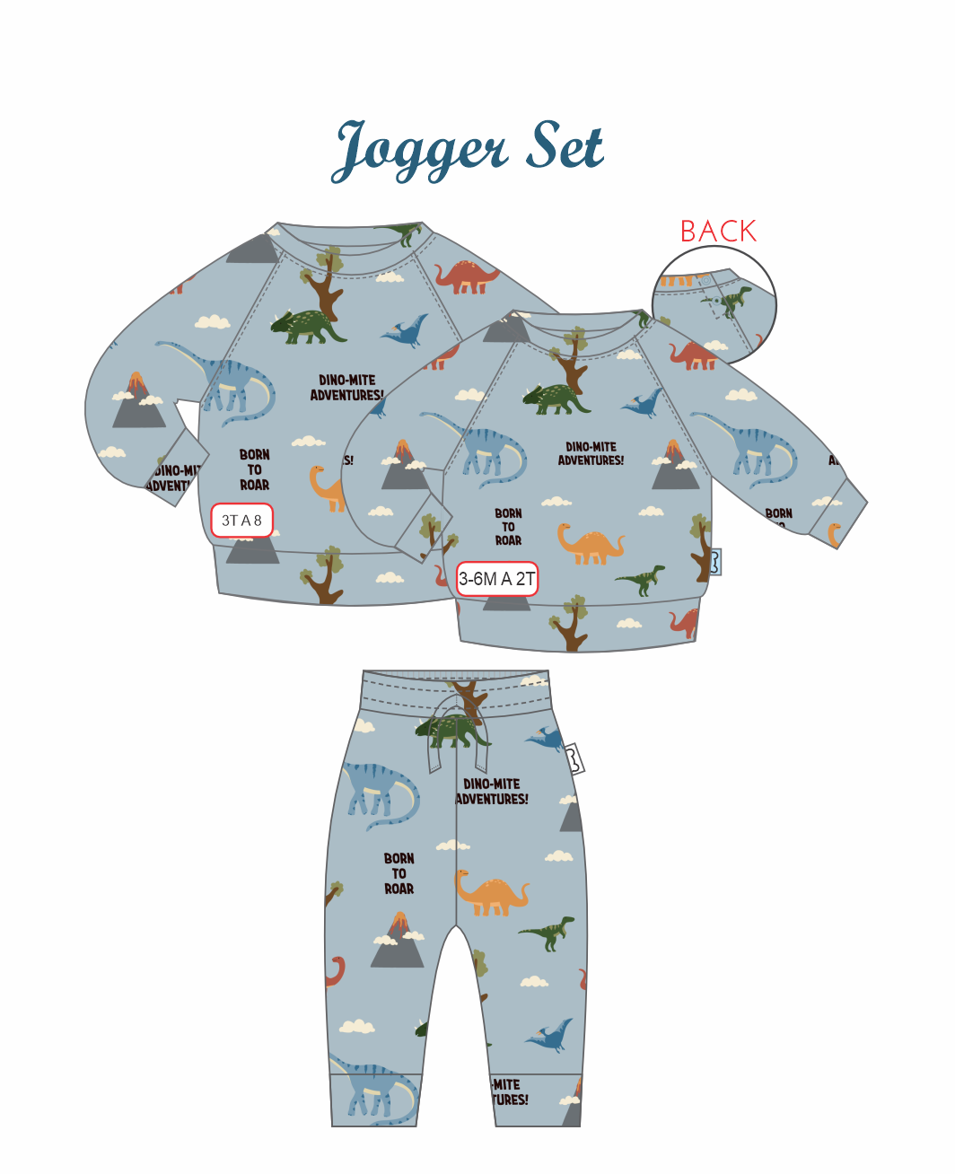 dino jogger set