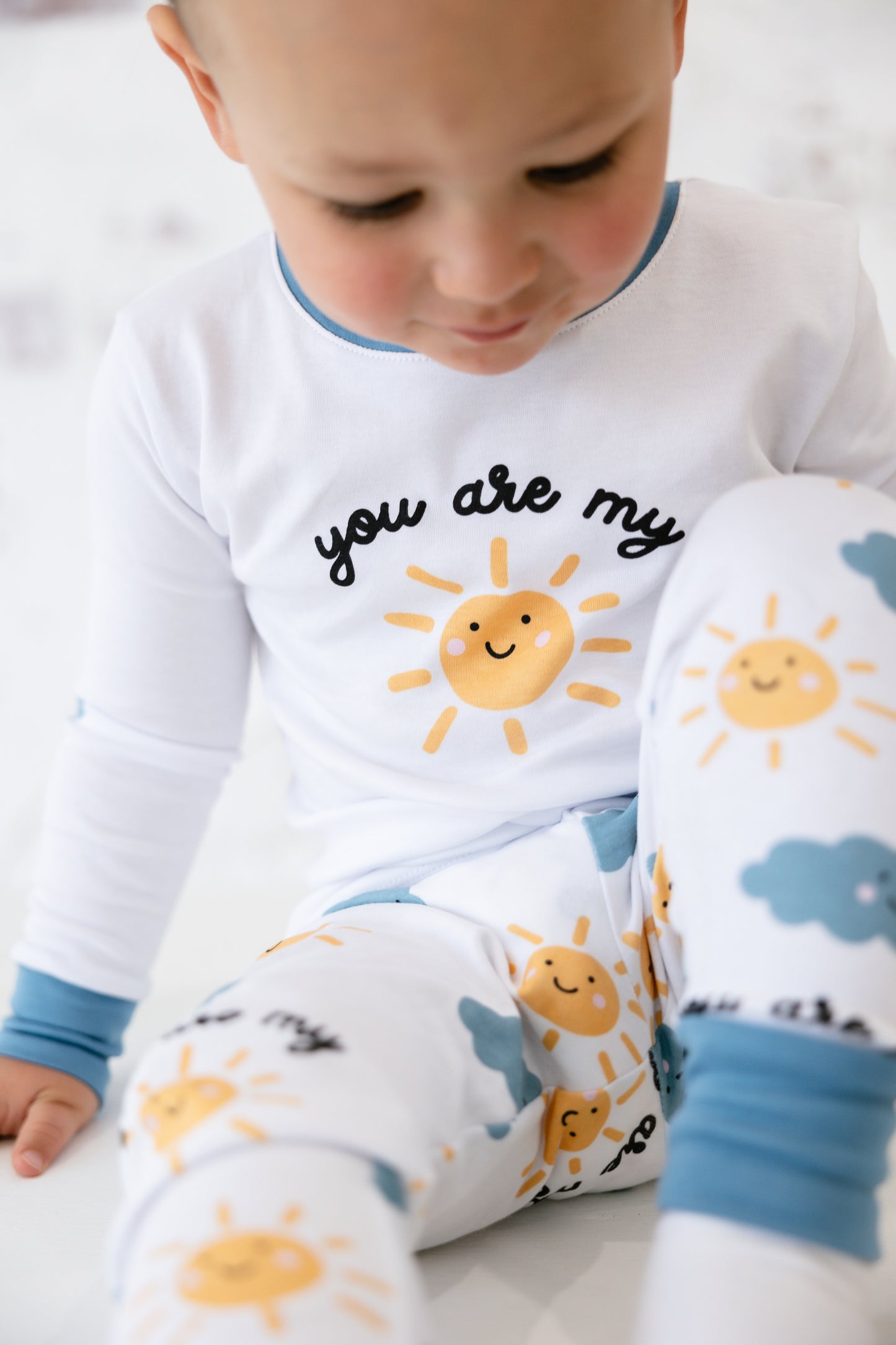 sunshine long sleeve pajama set