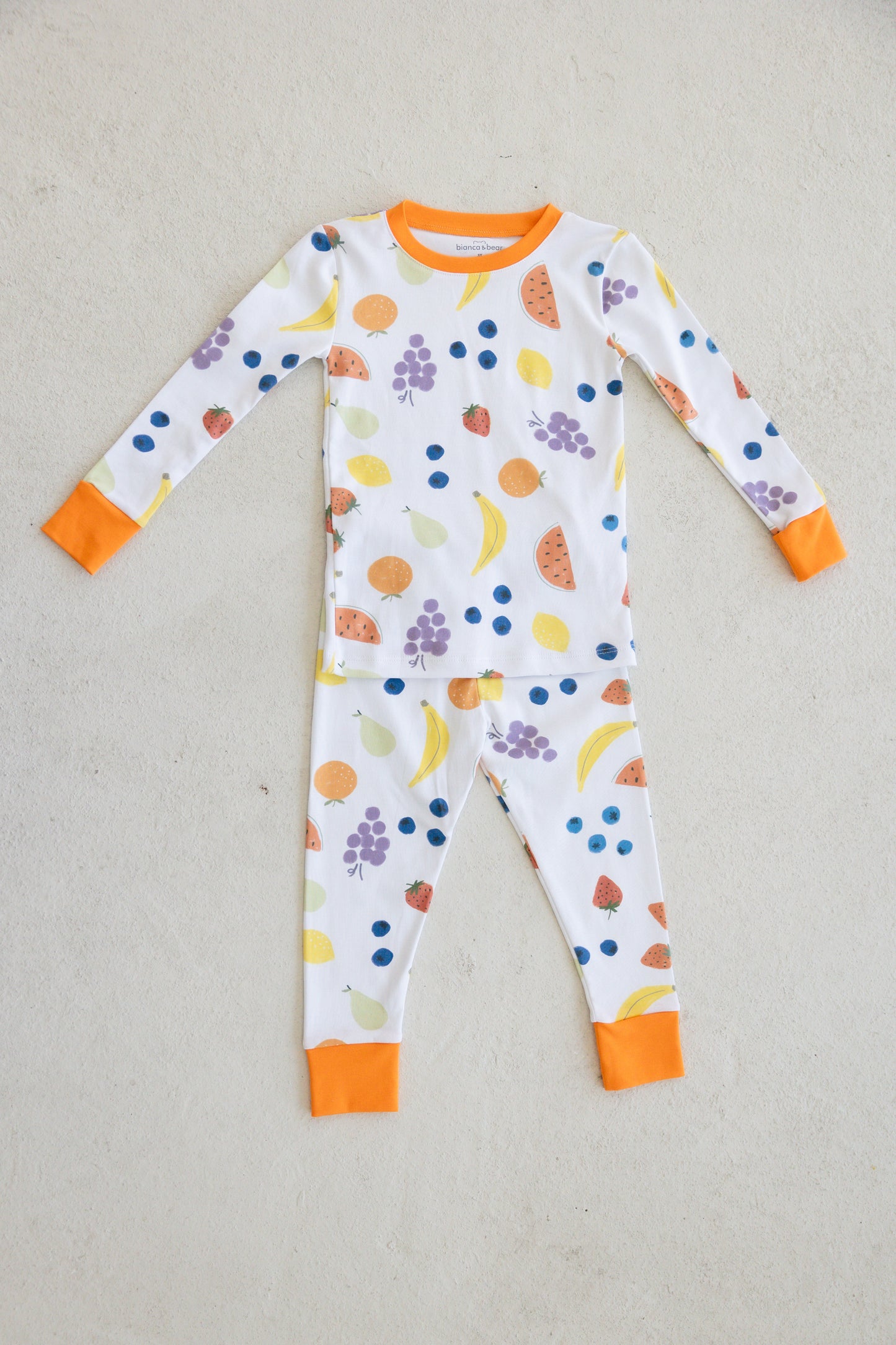 vitamin c orange long sleeve pajama set