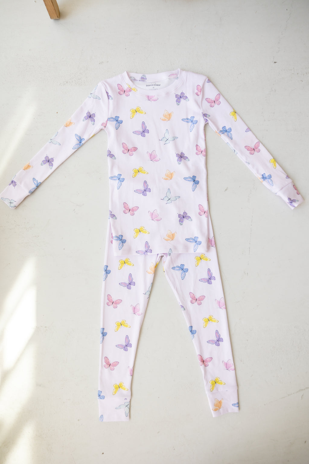 butterfly long sleeve pajama set