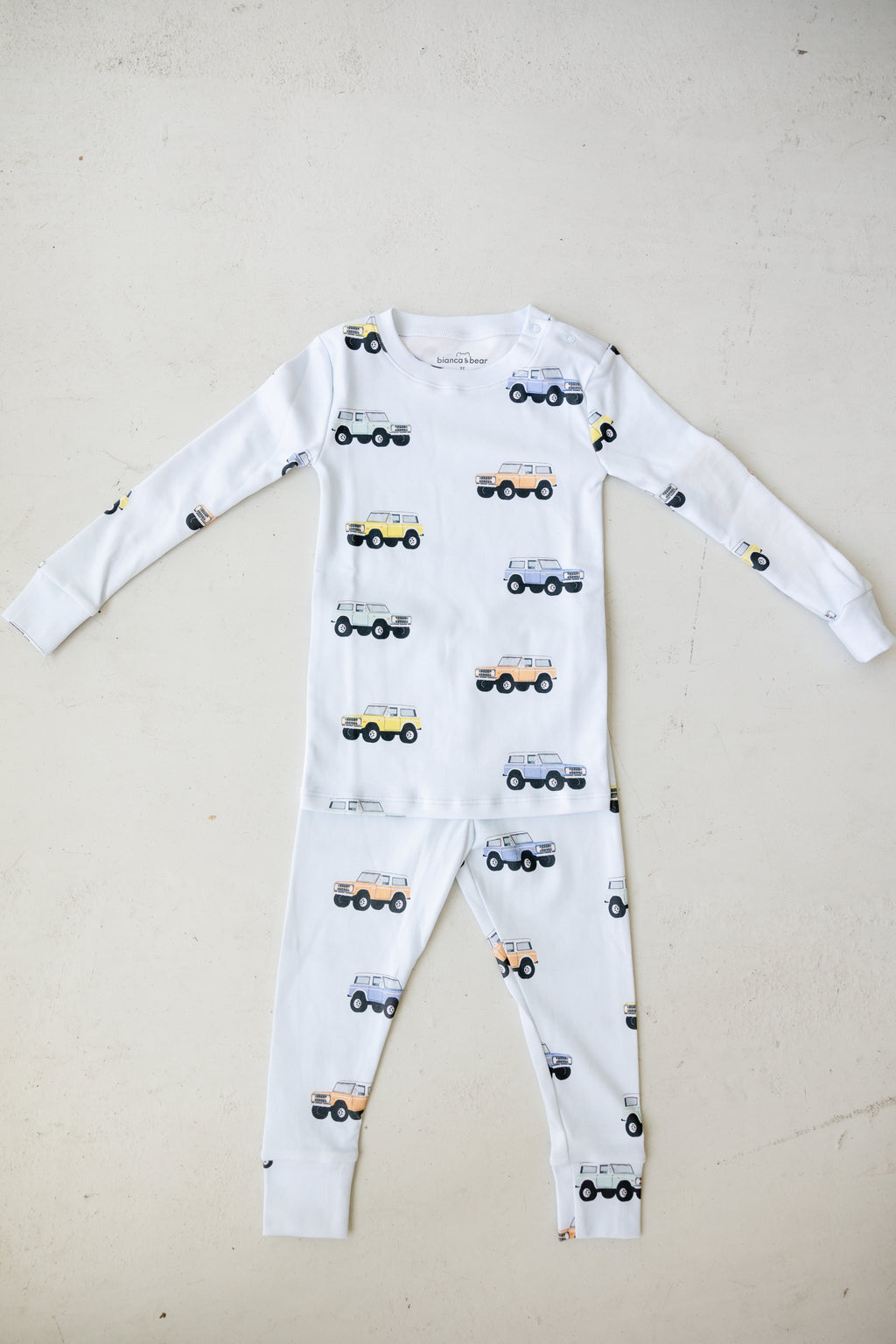 bronco long sleeve pajama set