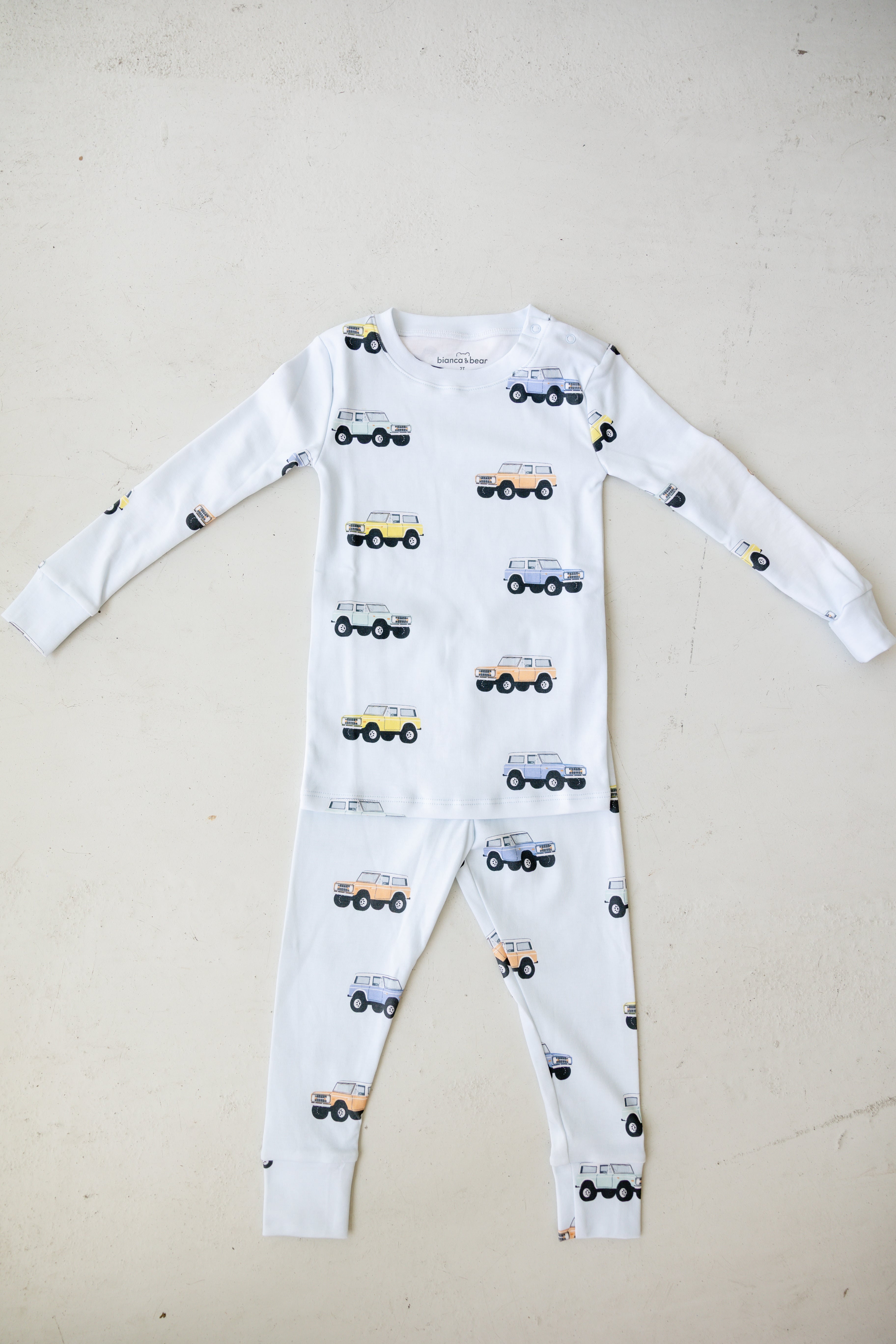 bronco long sleeve pajama set