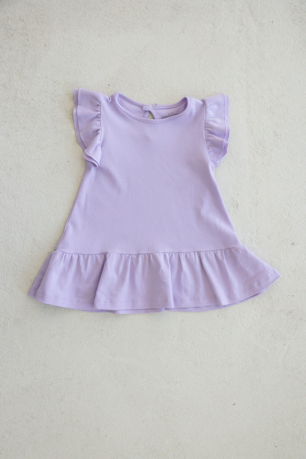 lavender ruffle dress