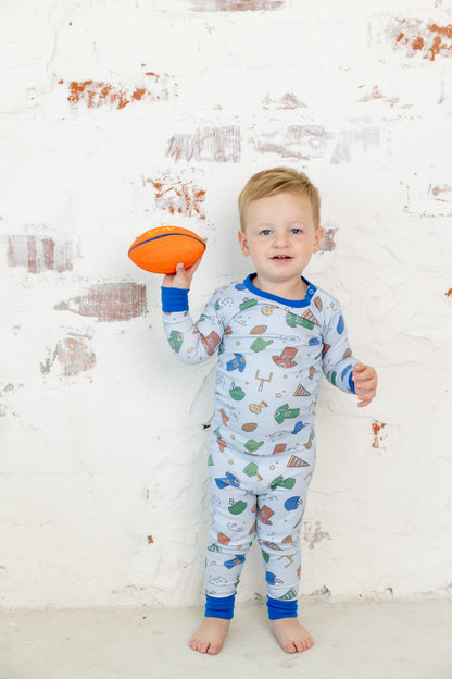 game day long sleeve pajama set