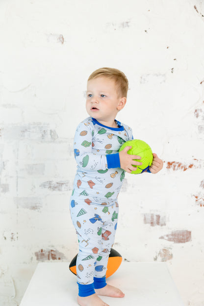 game day long sleeve pajama set