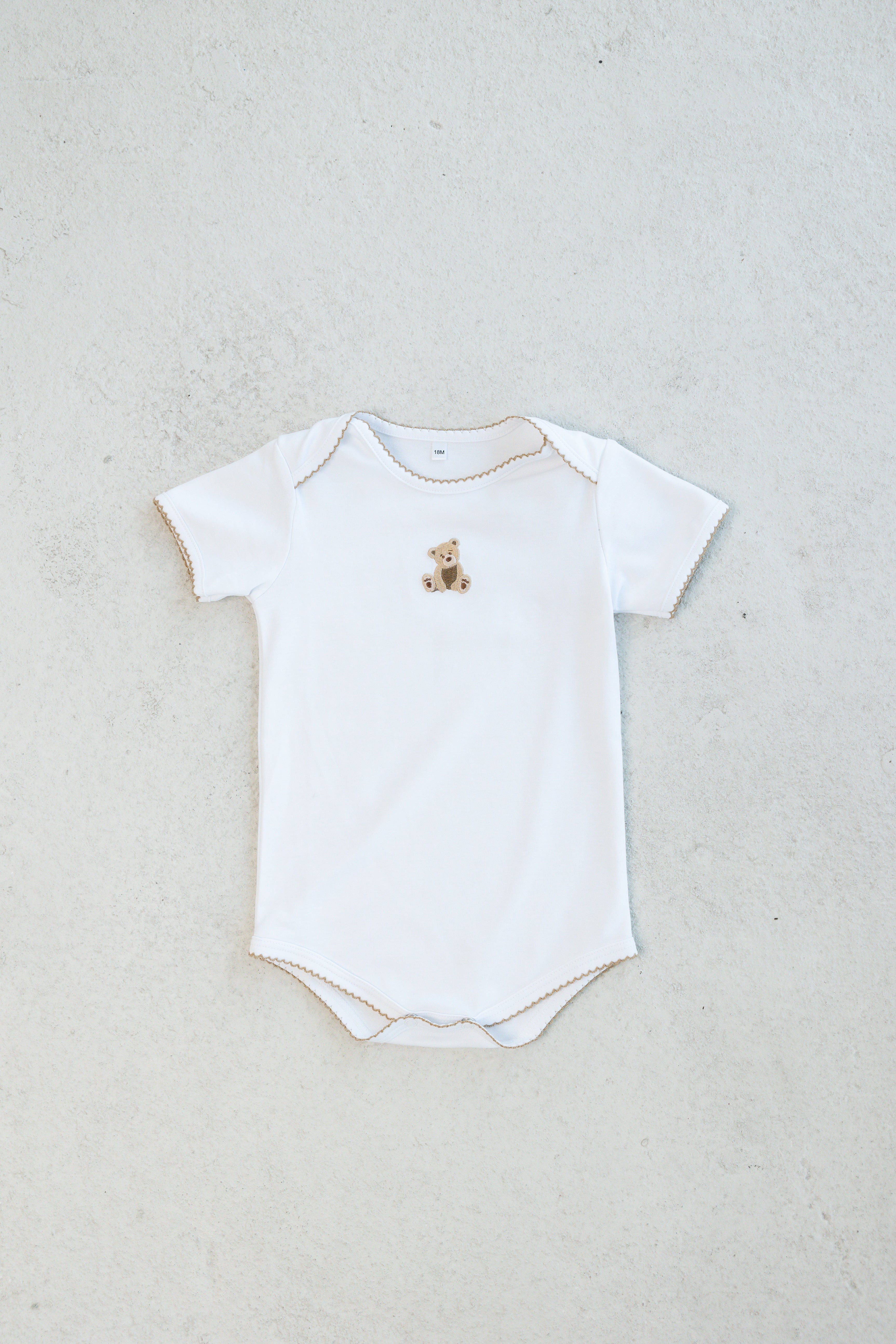 teddy bear short sleeve bodysuit