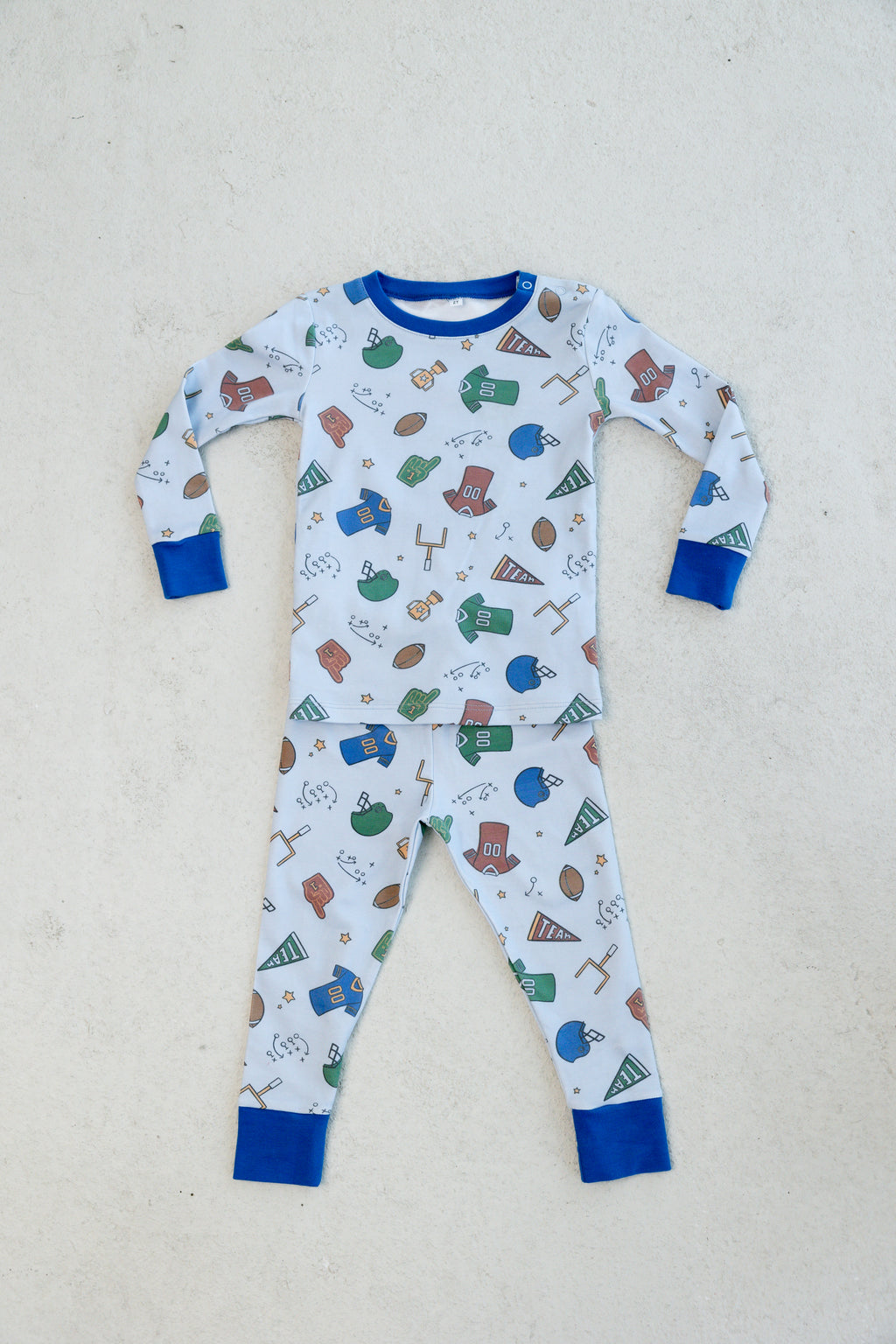 game day long sleeve pajama set