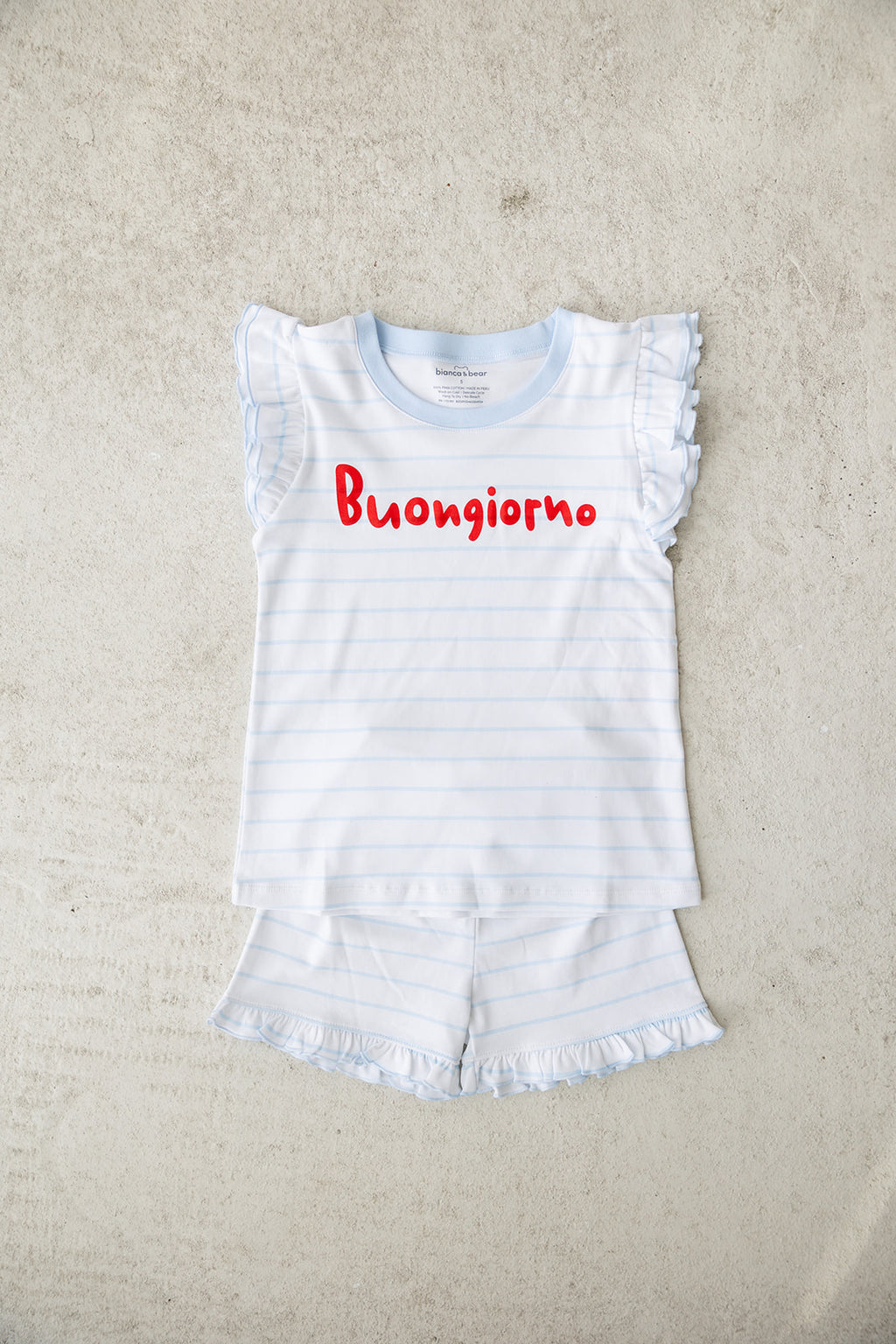 buongiorno ruffle short set