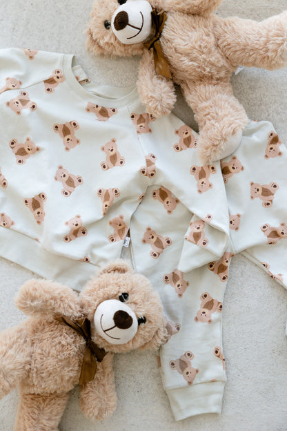 all over teddy bear jogger set