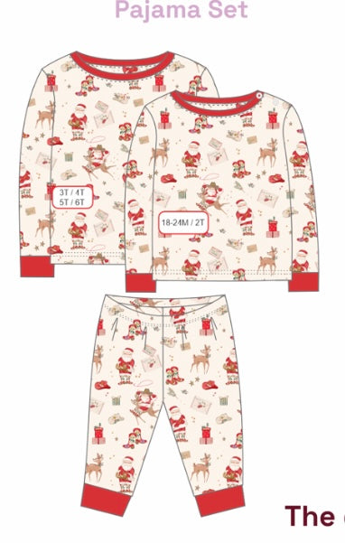 Cowboy Christmas Pima Cotton Long Sleeve Pajama Set