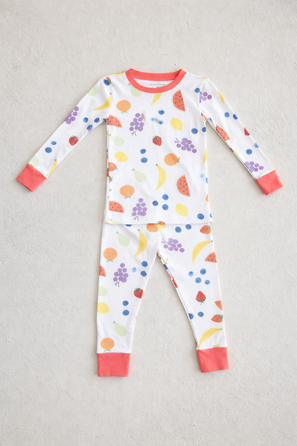 vitamin c coral long sleeve pajama set